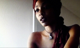 Dazzling Ebony Girl With Fabulous Tits And Ass Rubs Her Cunt