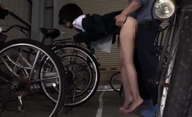 Adorable Asian Schoolgirl Enjoys A Hard Doggystyle Fucking