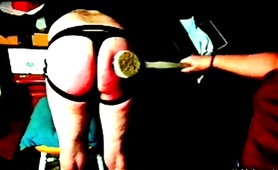 Spanking My Hubby's Sissy-butt Bright Red