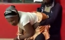 Ebony Slut Goes For Wild Ride On Big Black Cock In Public