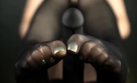 pantyhosed-temptress-practicing-footjob-skills-on-a-big-toy