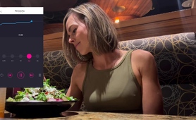 Hot and horny housewife made to cum hard and often in public