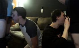 Lustful Gay Friends Show Off Their Amazing Blowjob Skills